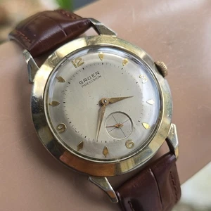 Orologio uomo vintage GRUEN 415-966 carica manuale quadrante Pie-pan 1956 - Foto 1 di 19