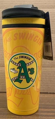 OAKLANDATHICSCOOPERSTOWN 26 унций 4D из нержавеющей стали льда шейкер бутылка с ручкой - Изображение 1 из 4