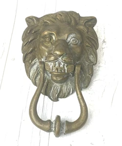 Large Brass Lions Head Door Knocker Heavy 1 kg - Picture 1 of 5