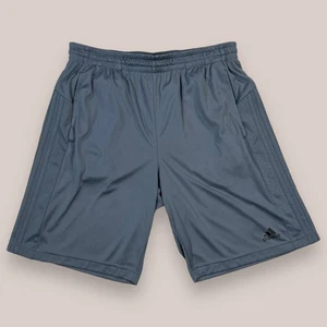 Adidas Climalite Gray Active Basketball Shorts Zip Pocket Elastic Waist Men Sz L - Picture 1 of 11