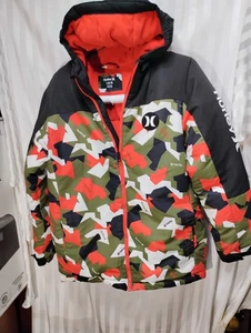 Hurley Winter Jacket Boys Youth Large Boys 14-16 Fractured Camo Snowboard Ski - Picture 1 of 5