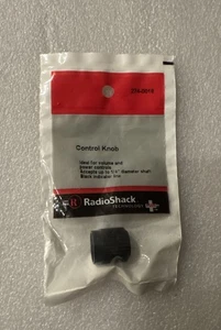 Radio Shack Control Knob (Volume, Power) Brushed Silver / Black, 274-0018. New! - Picture 1 of 5