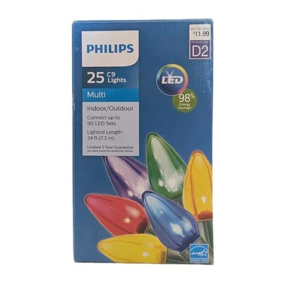 Philips 25 - C9 Indoor/Outdoor String Lights LED Multicolor - Holiday Style New - Image 1 of 4