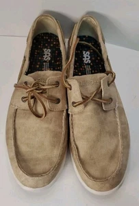 LL Bean Herren Größe 9M Halbschuhe Leder Schnürschuhe Hellbraun Bootsschuhe - Bild 1 von 6