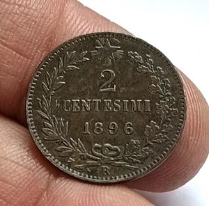 REGNO D' ITALIA  UMBERTO I   2 CENTESIMI  1896   MOLTO RARO  RR R2 - Imagen 1 de 3