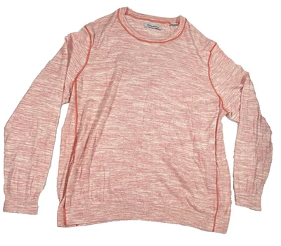 Tommy Bahama Women’s Sweatshirt XL Coral White Long Sleeve Light Weight  - Image 1 of 4