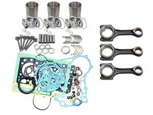 Rebuild Kit+3pcs Connecting Rod For Kubota D1100 Engine L245 L285 L2050 Tractor - Picture 1 of 8