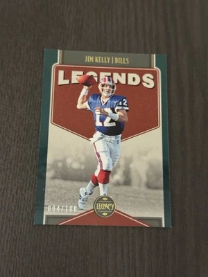 2022 Panini Legacy Legends Green /100 #111 JIM KELLY Buffalo Bills HOF - Image 1 of 3