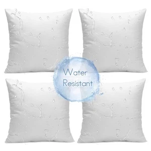 Ashler 18 x 18 Outdoor Pillow Inserts Set of 4 Water Resistant Throw Pillow - Picture 1 of 9