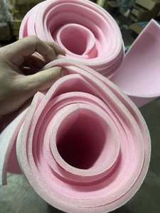 Pink Sewing Foam Upholstery first quality 1/4" Padding W/Scrim Backing 55" - Picture 1 of 4