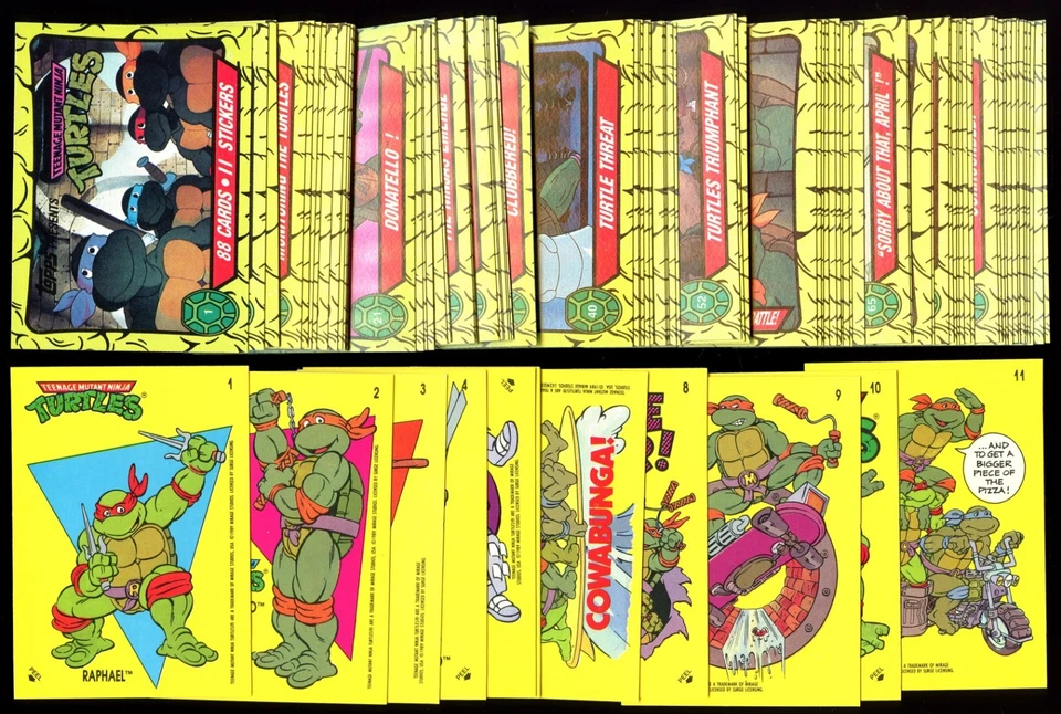 1989 Topps Teenage Mutant Ninja Turtles Series 1 Set #1-88 - w/ Stickers #1-11 - Image 1 of 2