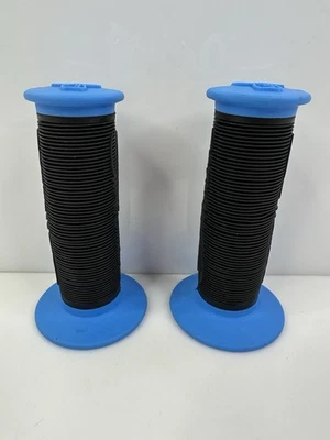 Vintage ODI Mushroom II BMX Racing Freestyle Grips Stu Black SE Blue USA NOS HTF - Image 1 of 4