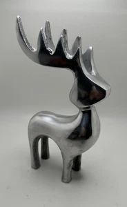Silver Reindeer Sculpture – 7.75" Tall - Picture 1 of 6
