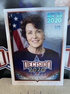 2020 DECISION JACKY ROSEN BLUE FOIL ELECTION DAY NOV 3RD INSERT CARD 4/5