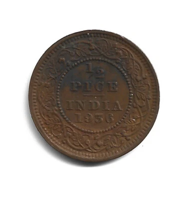 World Coins - India 1/2 Pice 1936 Coin KM# 510 - Image 1 of 3