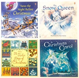 New Usborne Xmas Book Bundle 4x Storybook Set Children Christmas Eve Box Gift - Picture 1 of 2