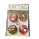 Badge Bombs Buttons Pins Holiday Christmas Cats in Sweaters Set of 4