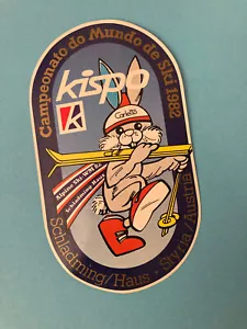 VINTAGE RARE ORIGINAL KISPO STICKER WORLD SKI CHAMPIONSHIP 1982 AUSTRIA NEW - Picture 1 of 2