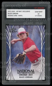 BLAZE JORDAN 2021 LEAF VIP THE NATIONAL CONVENTION 1ST GRADED 10 ROOKIE CARD RC - Picture 1 of 1