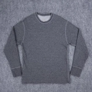 LL Bean Shirt Mens Medium Gray River Drivers Wool Cotton Pullover Crew Neck - Picture 1 of 9