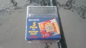 Sony Color Collection 74 Min. Mini Disc 5 pack With Storage Case 5MDW-74AXP - Picture 1 of 6