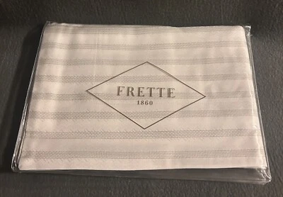 Frette Chevron Pinstripe King Duvet Cover - White/Sand - Image 1 of 3