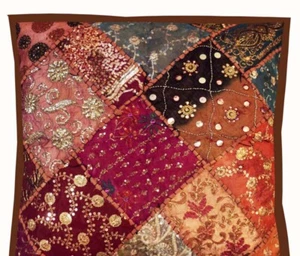 ANNIVERSARY GIFT 24" ETHNIC HOME DECOR SQUIN THROW FLOOR CUSHION PILLOW COVER - Picture 1 of 8