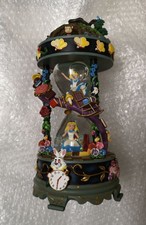 DISNEY Alice in Wonderland 25th Anniversary Snow Globe Music Box LIMITED Rare!