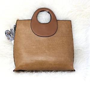 Moda Luxe Satchel Handbag Vegan Leather Tote 12"h x 13.75"w Sienna New no tags - Picture 1 of 8