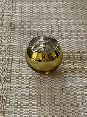 22 Gold Round Glass Cup Tealight Candle Holder Wedding Party Table Event Chrome - Image 1 of 4