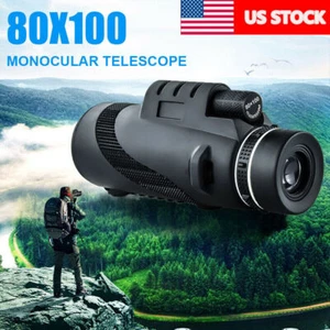 80x100 Zoom HD Day/Night Vision Monocular Telescope BAK4 - Picture 1 of 12