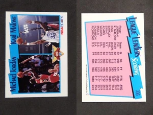 1991-92 NBA Hoops League Leaders Scoring Michael Jordan Karl Malone #306 NM / MT - Picture 1 of 1