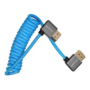 Cable trenzado en espiral corto delgado KONDOR AZUL 4K HDMI a HDMI para Mon... - Imagen 1 de 3