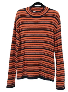 MARNI Blue & Orange Striped Textured Knit Men's Pullover Sweater 48 - Picture 1 of 6