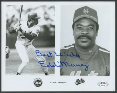 EDDIE MURRAY signed 8x10 photo (METS - Autograph) | PSA/DNA - HOF! - Image 1 of 3