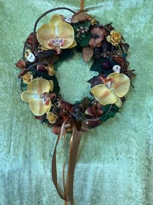 K23.1. Türkranz  Kranz Gesteck  Frühling Rose Frühling Orchideen Künstliche Deko - Bild 1 von 4