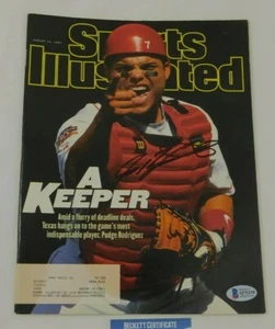 Ivan Pudge Rodriguez Signed Sports Illustrated Cover 8.11.97 HOF MLB Rangers BAS - Picture 1 of 2