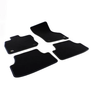 Fabric Floor Mats Set Front and Rear VW Golf VIII 8 Hybrid Saloon Black Grey - Picture 1 of 2