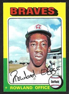 1975 TOPPS MINI #262  Rowland Office  ATLANTA BRAVES  NM  A