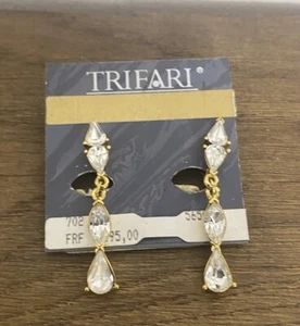 Trifari Dangle Earrings - Picture 1 of 13