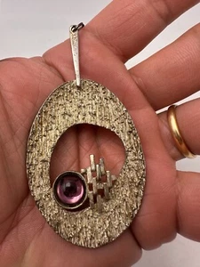 Bijou d'artiste pendentif sculptural des années 70's - Bild 1 von 7