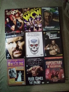 WWE WWF WCW Wrestling DVD Lot: Stone Cold, Jake Roberts, Rise And Fall Of WCW, + - Picture 1 of 22