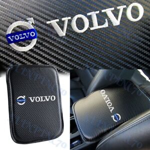For VOLVO Carbon Car Center Console Armrest Cushion Mat Pad Cover Embroidery X1