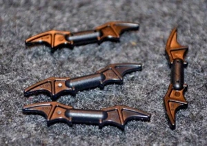 4 - Black Batman Batarang Weapon Bricks ~ Minifigure Accessories ~ New Lego ~ - Picture 1 of 1