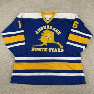 Vintage Anchorage North Stars Trikot Erwachsene XL 80er Alaska Hockey Association Junioren - Bild 1 von 10