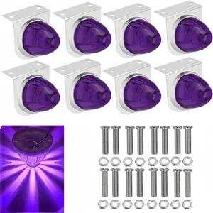 8Pcs LED Watermelon Lights Big Side Marker Clearance Lamp With Bracket 12V-24V - Picture 1 of 7