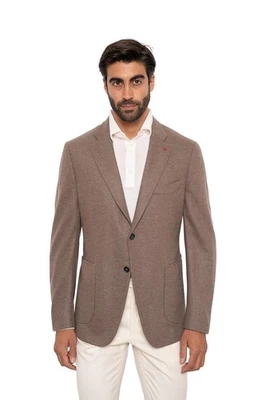 $5600 ISAIA Brown Jacket Sport Coat Jersey Wool / Cashmere 40 US / 50 EU 7R - Image 1 of 4