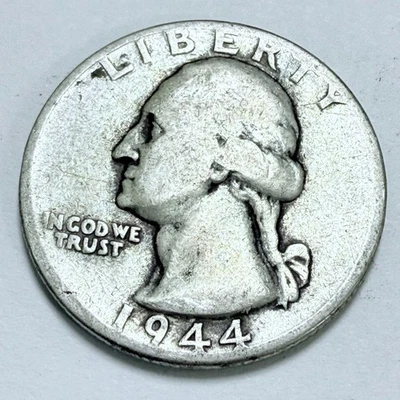 1944 Washington Quarter 90% Silver ~ GOOD CONDITION - Free Shipping #3546 - Image 1 of 2