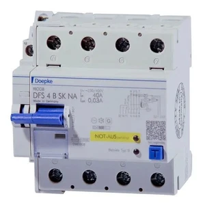 DOEPKE FI-Schutzschalter DFS4 40A Typ B SK NA (Not-Aus, 4-polig, 30mA) - Bild 1 von 1