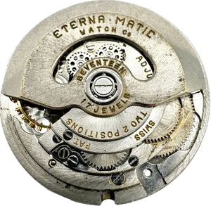 Vintage 29mm Eterna-Matic Automatic Men's Wristwatch Movement 1414U for Repair - Picture 1 of 4